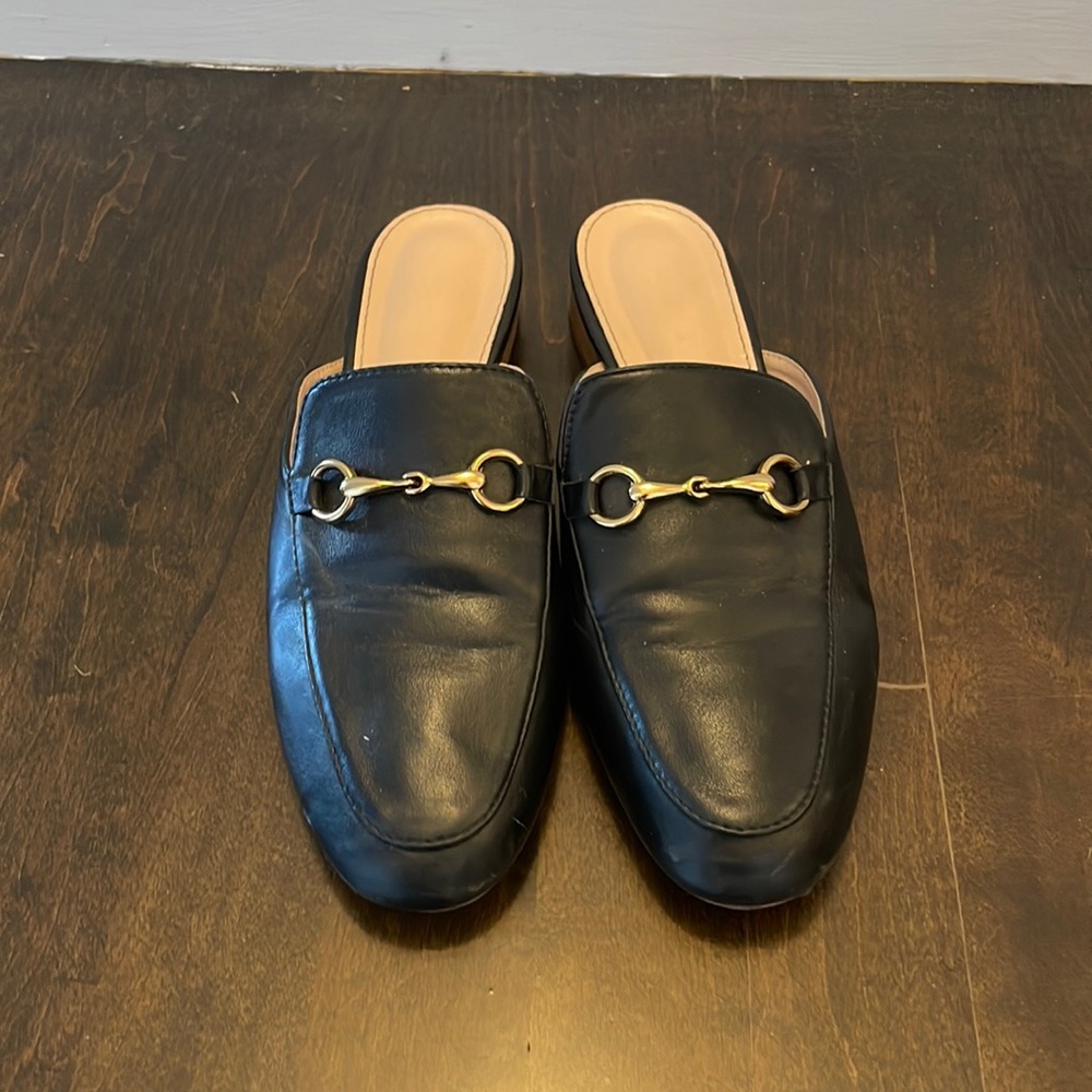 Black loafers
